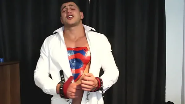 New Sexy Lycra Superman Muscle Hunk Defeated To Cum best Clips
