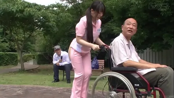 Subtitled bizarre Japanese half naked caregiver outdoors Clip hay nhất mới
