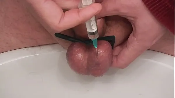 New Testicle saline injection 5ml each best Clips