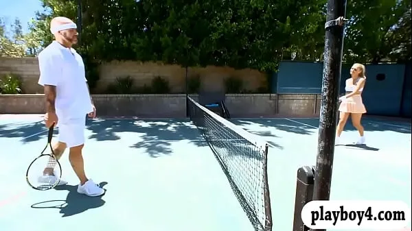 New Huge boobs blondie banged after playing tennis outdoors best Clips