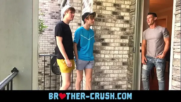New Hot Stepbrothers fuck their horny older neighbour in gay threesome best Clips