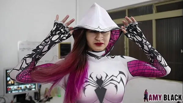 Sexy Spider Girl playing solo with a hot black dildo in her tight ass - FULL ON RED Clip hay nhất mới