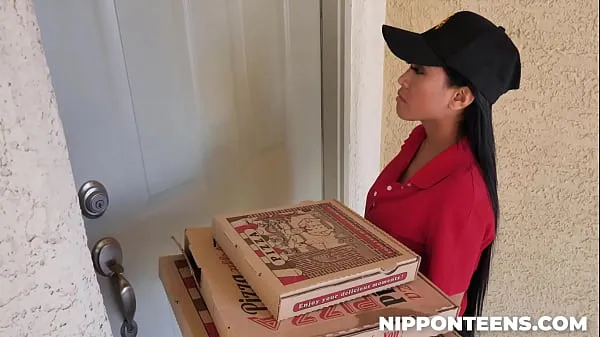 New Two Guys Playing with Delivery Girl - Ember Snow best Clips