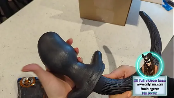 New Unboxing Big Butt Plug Purchases For My Male Slave Training Zero Ass Stretching Pegging Puppy Tail best Clips