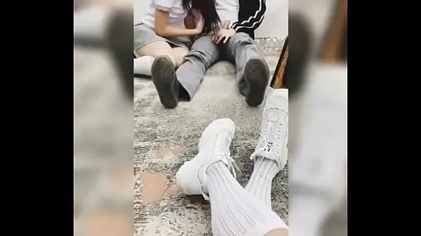 New Student Girl Films When Her Friend Sucks Dick to Student Guy at College, They Fuck too! VOL 2 best Clips