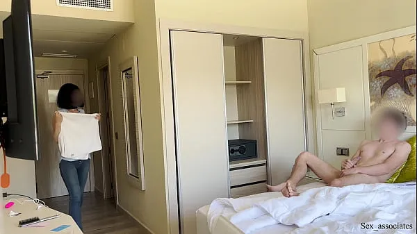 New PUBLIC DICK FLASH. I pull out my dick in front of a hotel maid and she agreed to jerk me off best Clips