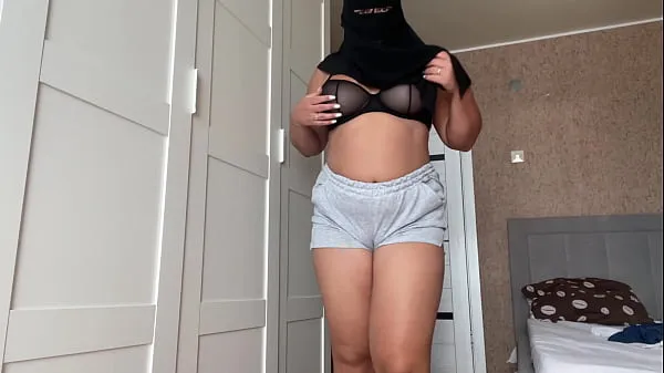 New Arab hijab girl in short shorts got a wet pussy orgasm best Clips