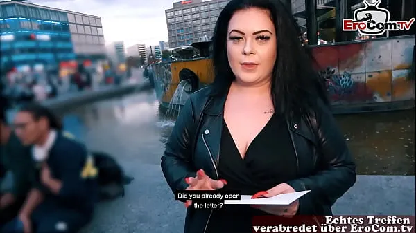 New German fat BBW girl picked up at street casting best Clips